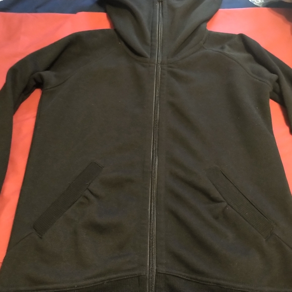 Cowl Neck Zip-Up Hoodie - Picture 4 of 5